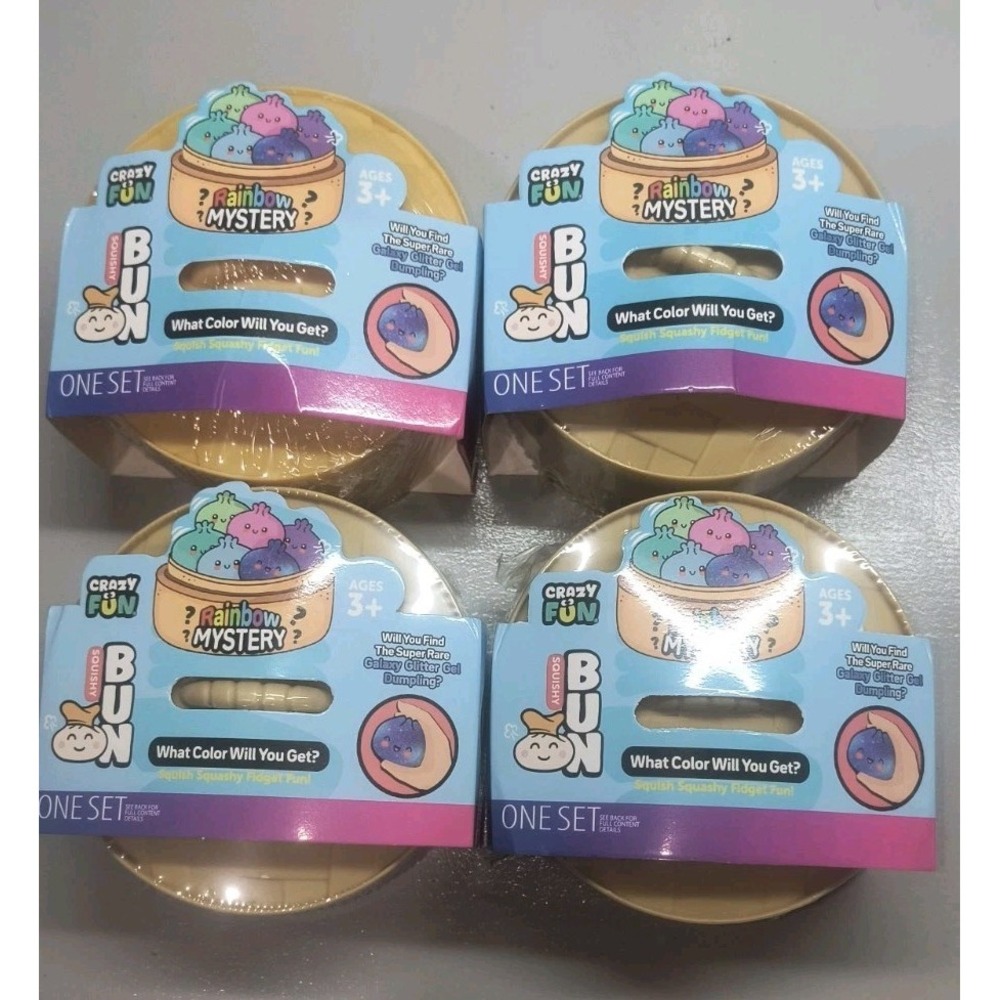 Crazy Fun Squishy Bun Rainbow Mystery Dumpling Set Of 4 Viral